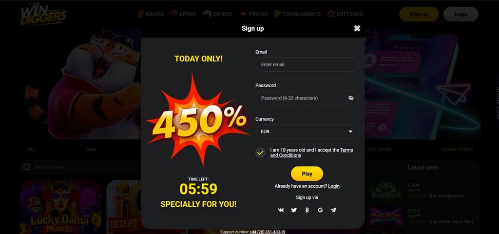 Win Diggers Casino Review - Get No Down Payment Rewards (2025 )
